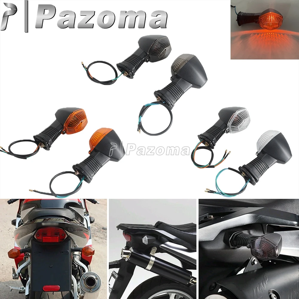 Motorcycle Turn Signal Light Rear Lighting Lamp Amber Clear Black Lens Cover Blinker For Suzuki DL 1000 650 DL1000 DL650 V-Strom