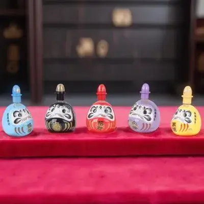 

5pcs Japanese Style Dharma Traditional Ceramic Craft Assorted Colors Home Decor Desktop Ornament Holiday Favor Party Prop
