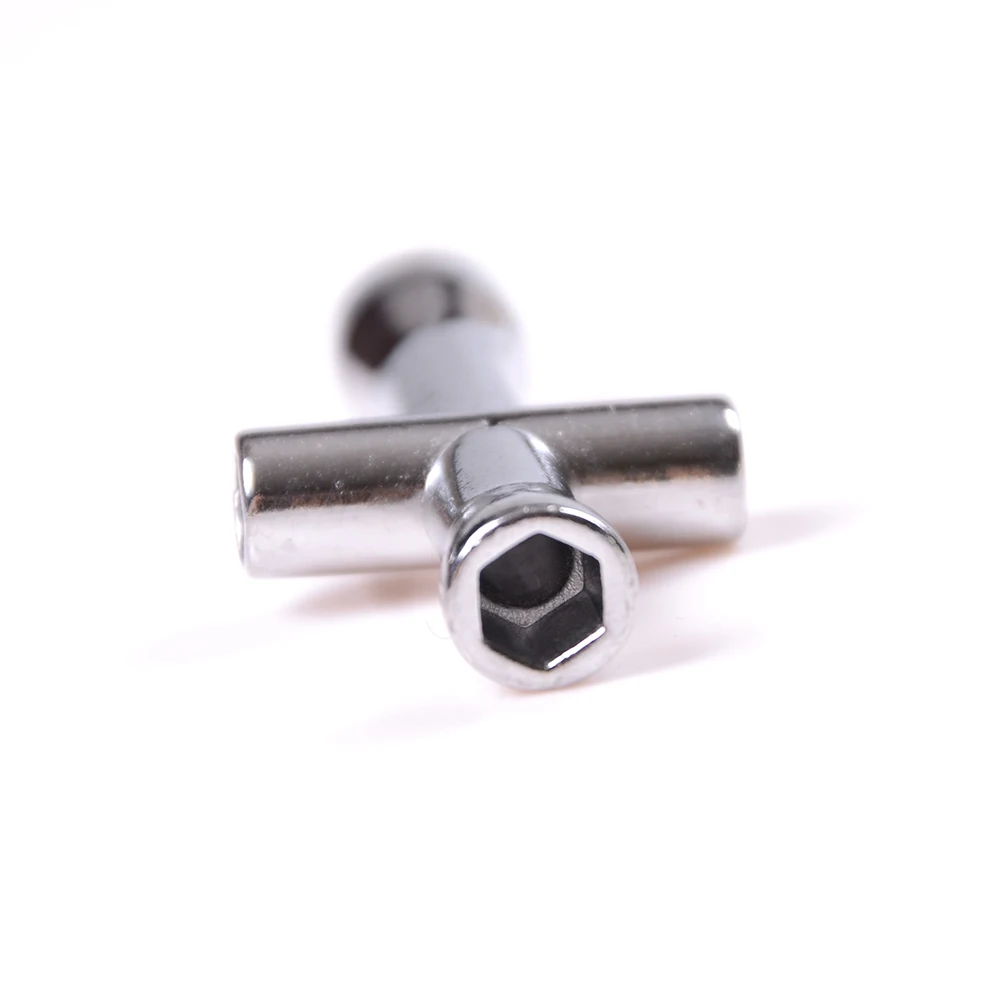 1pcs Portable Silver Small Cross Wrench Sockets 4mm/5mm/5.5mm/7mm Tyre Nut Removal Tool For HSP Model