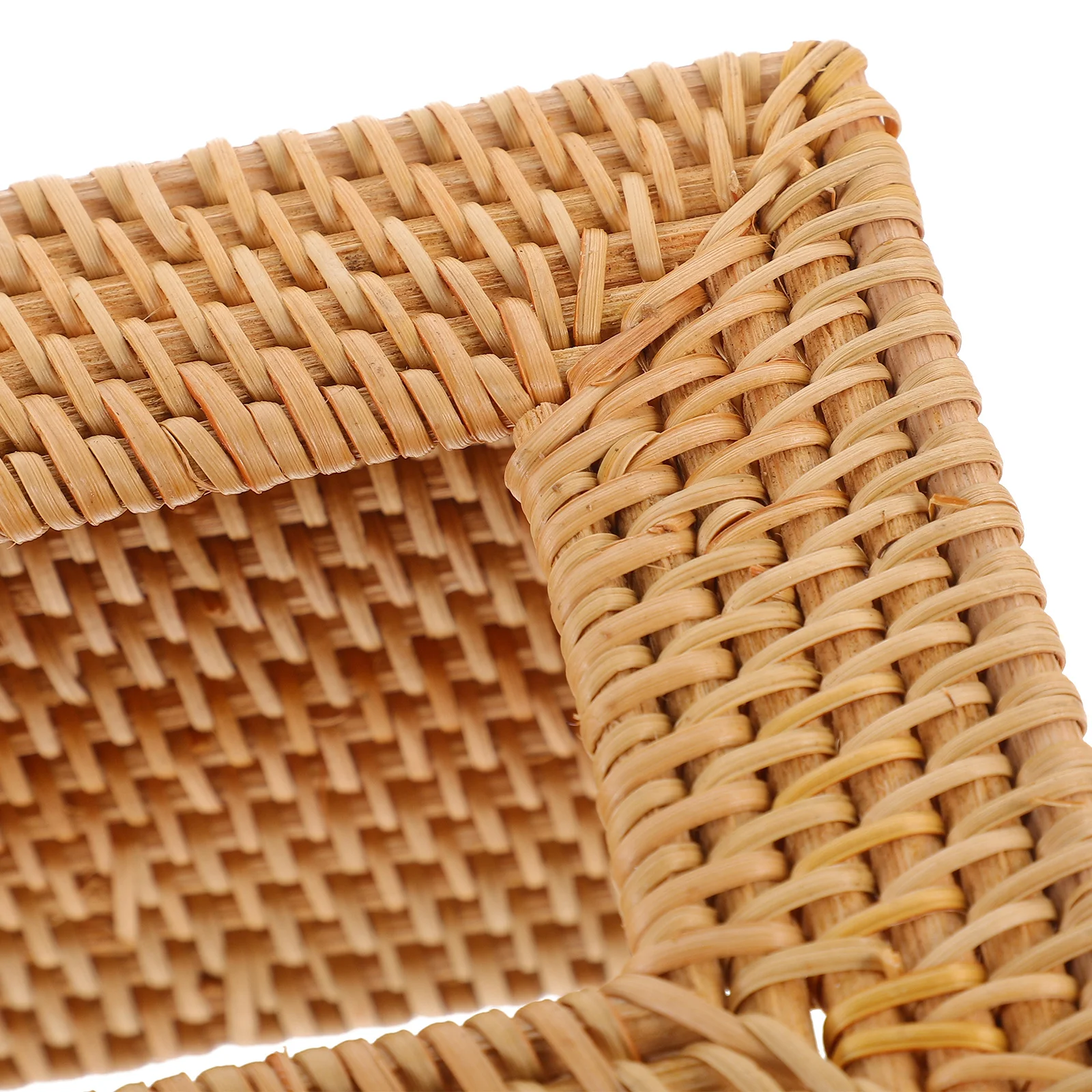 

Compact Rattan Tissue Holder Exquisite Design for Bedroom Bathroom Car Office Use Rattan Tissue Holder Paper Towel Organizer