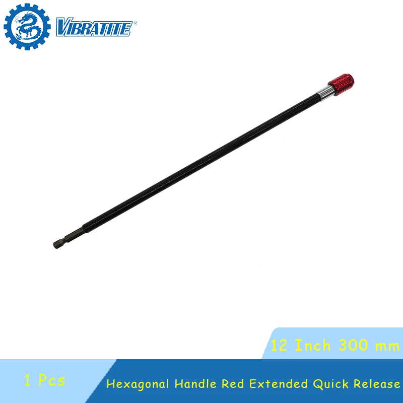 300 mm Hexagonal Handle Red Extended 1/4 Inch Quick Release Self-locking Extension Rod 1 Pcs Screwdriver Extension Rod Tool