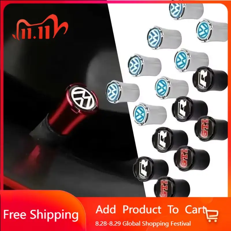 

VW Для VOLKSWAGEN VW 2026 Новые 4 шт. автомобильные металлические колпачки для штока шин, колпачки для Volkswagen POLO Golf GTI Passat Jetta Beetle