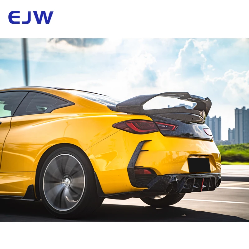 

Для Infiniti Q60 специальный спойлер багажника из углеродного волокна MBJ для автомобилей, высококачественное хвостовое крыло из углеродного волокна 2016+