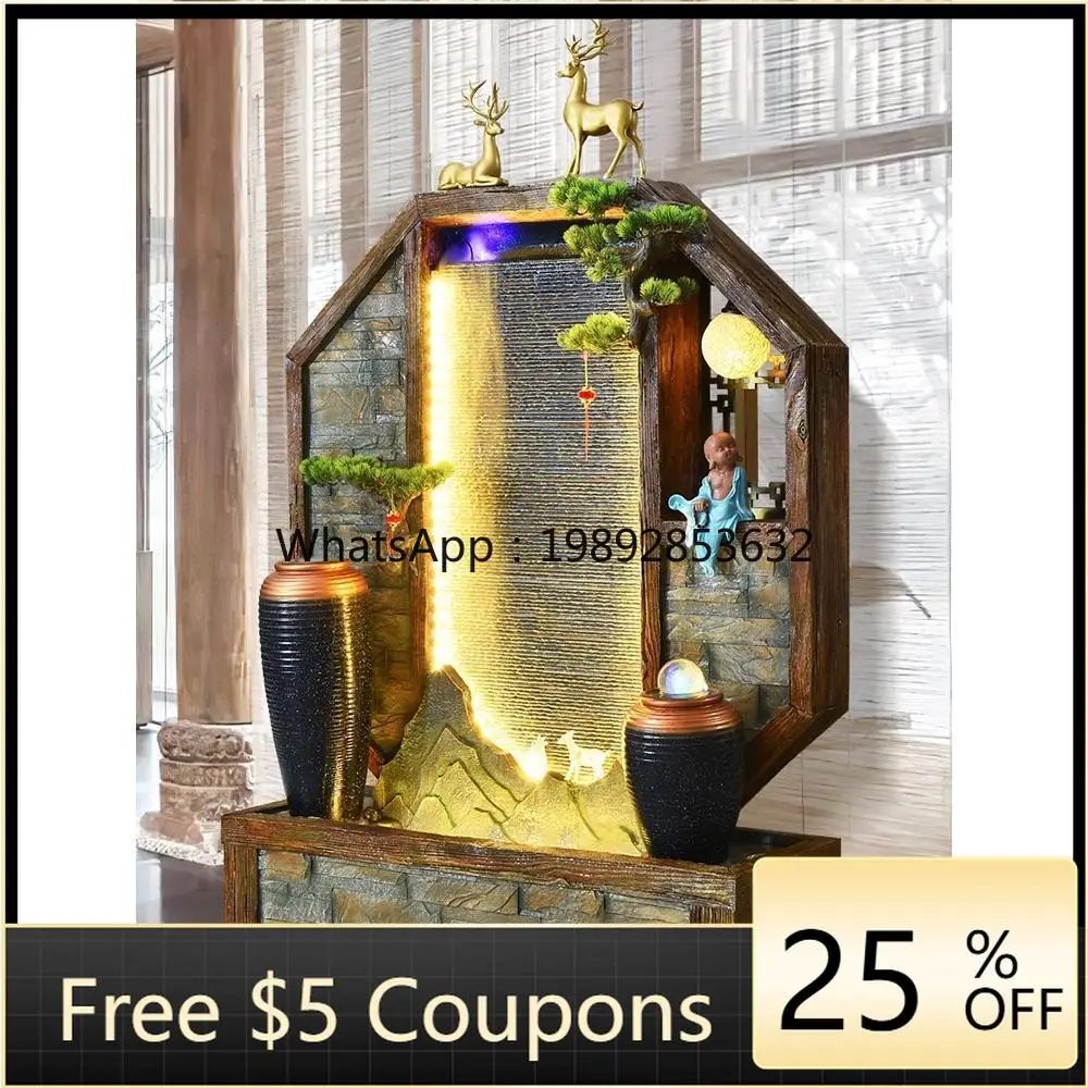 

LYY Chinese Style Artificial Rock Water Curtain Wall Wealth Flowing Water Ornament Courtyard Decoration Entrance Landscaping