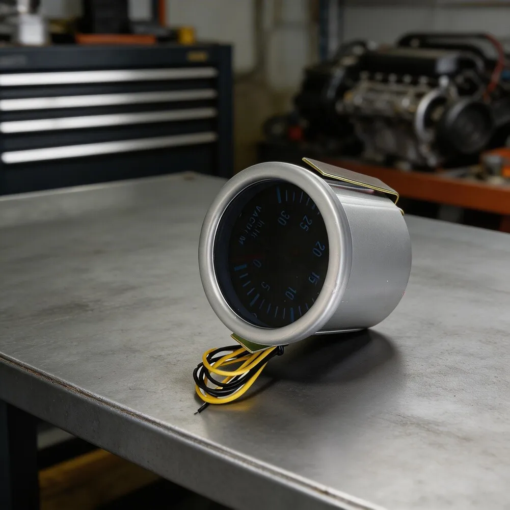 LED Pointer Turbo Boost Gauge 2 inch for -1 to 2 Bar Pressure Tracking in For 12V Vehicles Including 4 6 8 Cylinder Models
