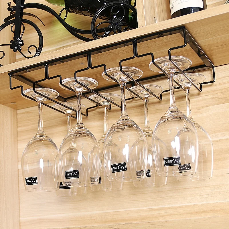 

Ironwork Red Wine Glass Rack Upside-down Tall Glass Cup Rack Household Hanging Holder Cup European-style Wine Hanging Shelf