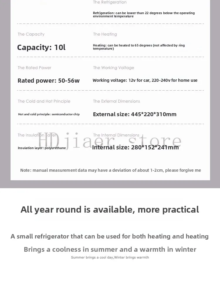 

Car Small Refrigerator Mini Car Home Dual Use Small Dormitory Home Refrigeration Large Truck Car