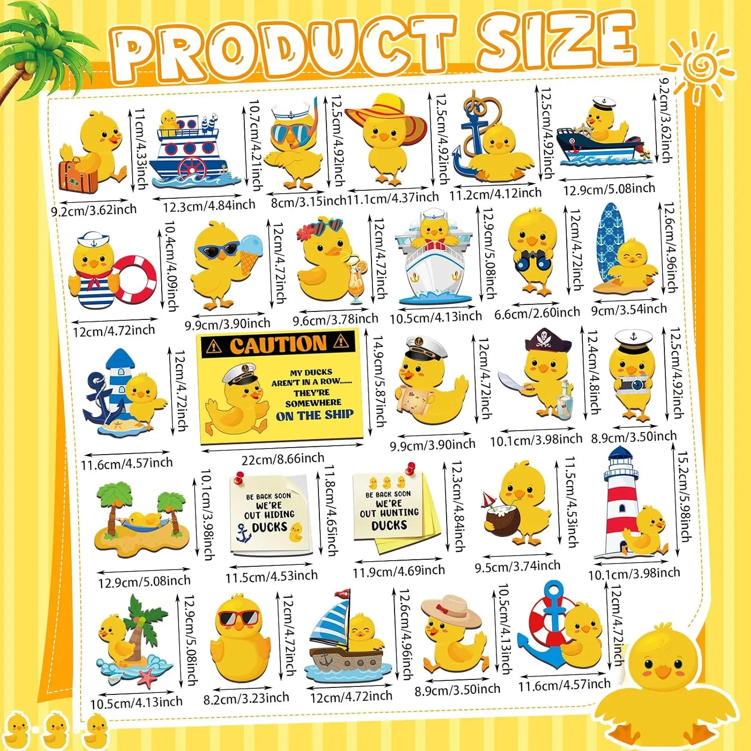 27 Pcs Duck Cruise Door Magnet Decorations Ducky Magnetic Stickers Decals Reusable Funny Cruise Ship Cabin Magnet Door Decor Car
