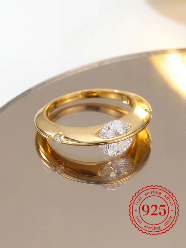 

925 Sterling Silver Fashion Planet Around Advanced Zircon Ring For Women Wedding Party Daily Wear High Quality Fine Jewelry
