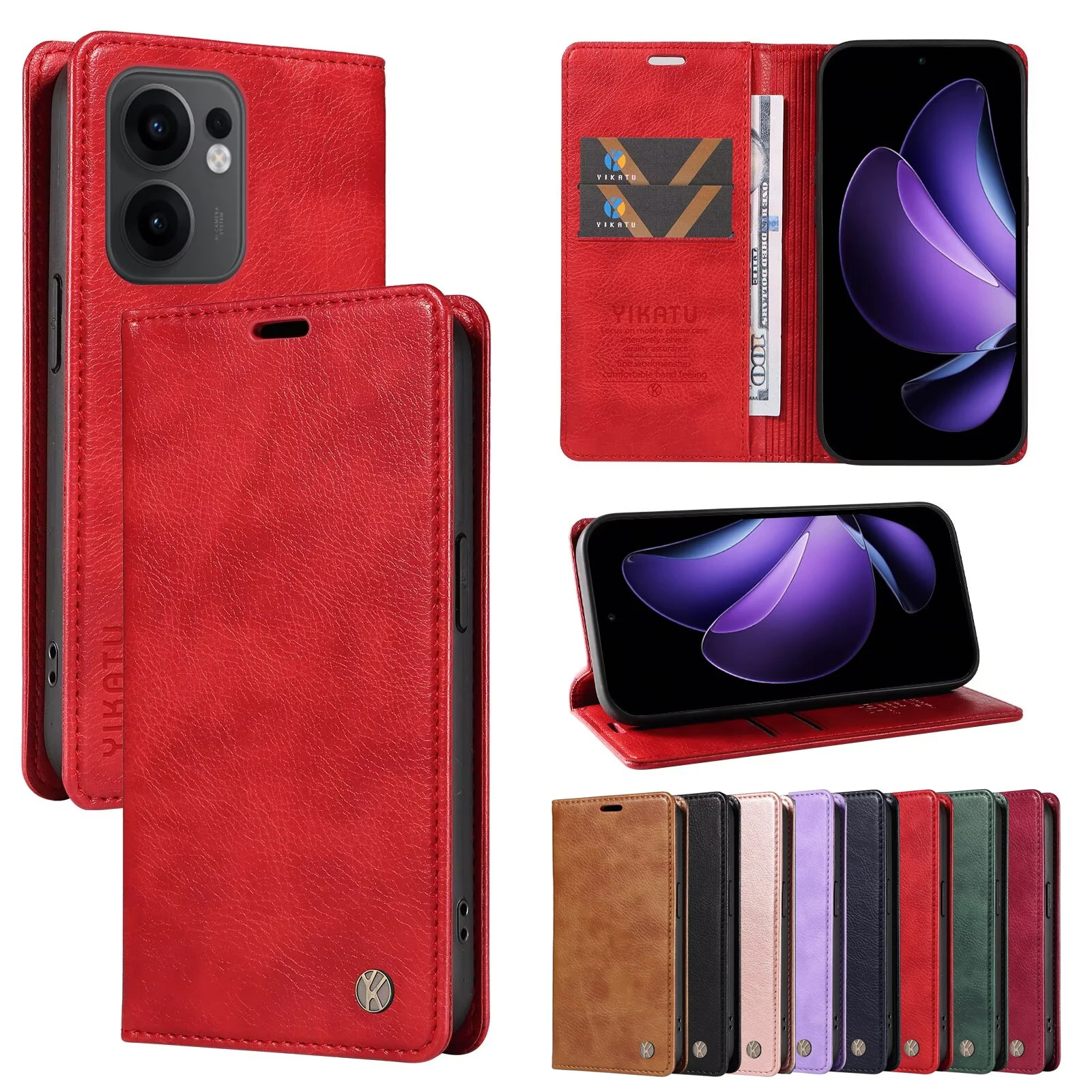

Wallet Leather Phone Case For OPPO A98 A97 A96 A95 A94 A93 A92S A79 A78 A77 A76 A74 A73 AX7 AX5S 5G A72 F19 Pro 4G F17 Pro Cover