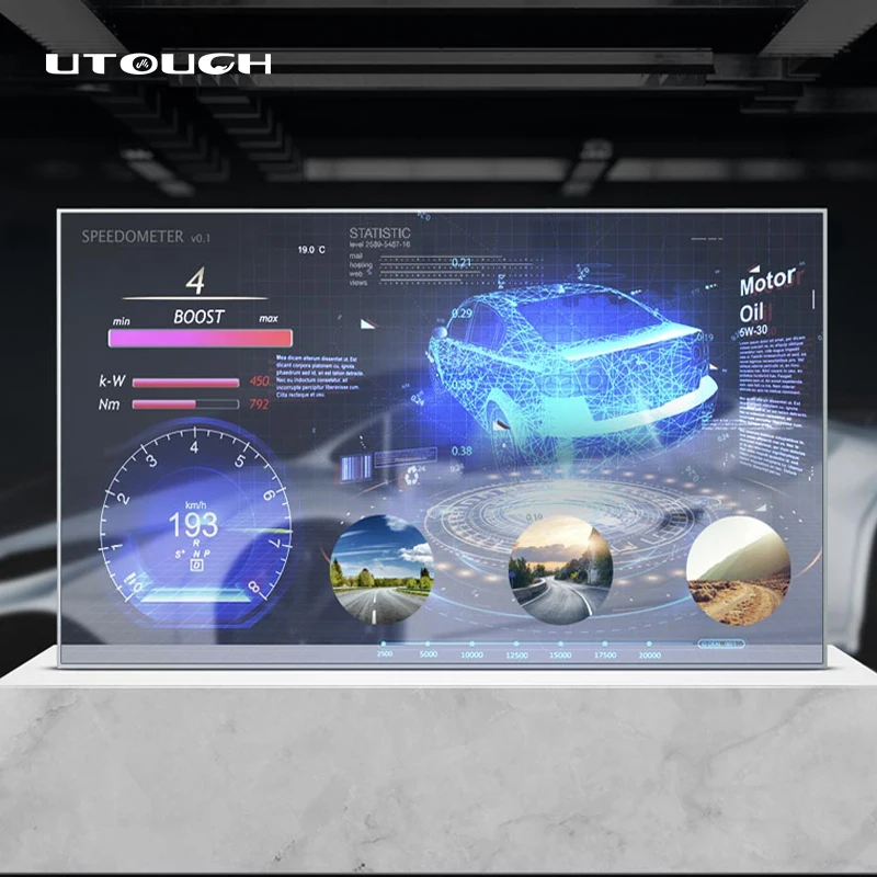 55 polegadas OLED Tela Transparente Desktop Floor Standing Sinalização Digital LG Smart Tv Criativo Touchscreen Display Monitor