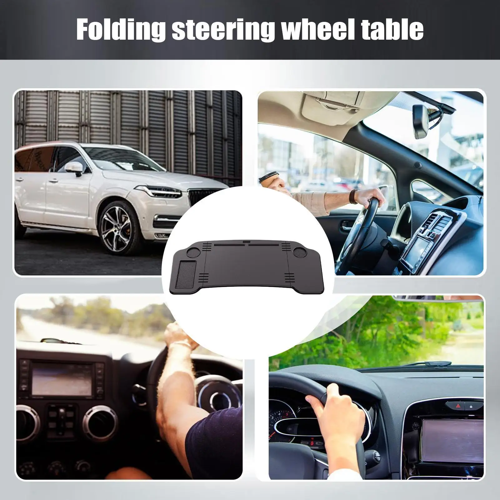 Steering Wheel Tray Non-Slip Automotive Laptop Desk Multipurpose Car Table For Eating For Truck Vehicle Sedan Road Trip Camping