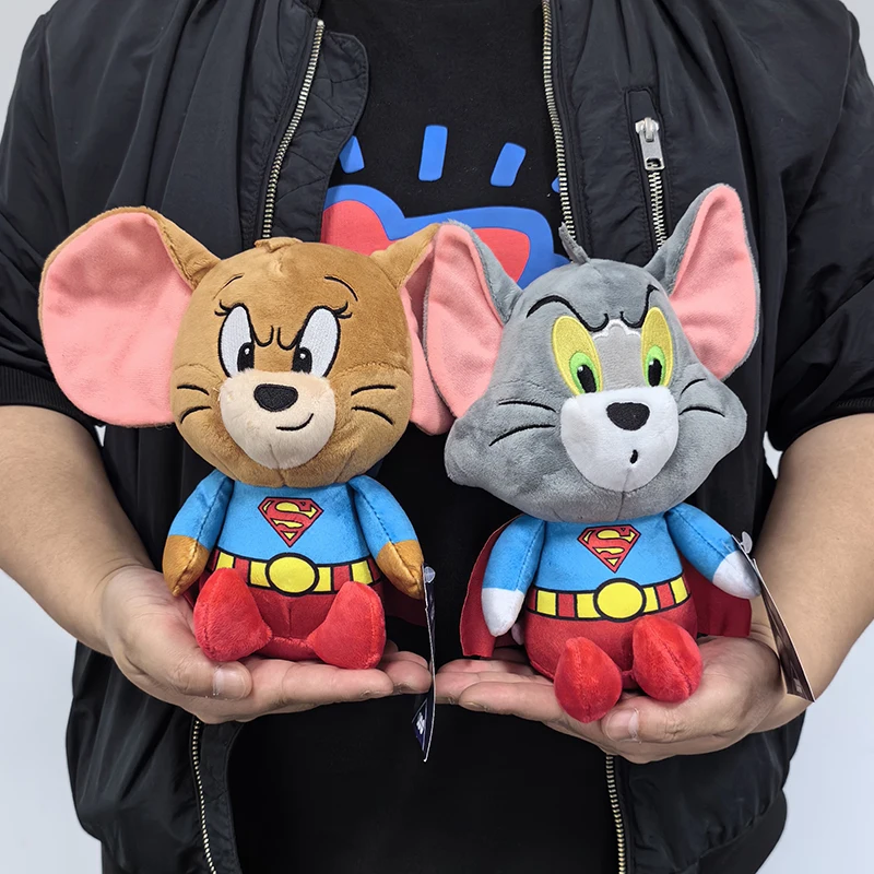 

Warner Anniversary Series Plush Toy 20cm Tom and Jerrry Cosplay Superman Smaller Design Plush Vs 12cm Keychain Dolls