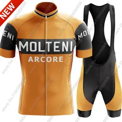 Retro Classic Team Cycling Jersey 2024 Set Summer Clothing Kits Men Road Bike Shirt Suit Bicycle Bib Shorts Maillot Ropa