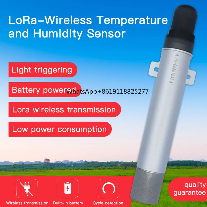 Battery Powered Wireless Temperature Humidity Sensor with Lora Wateway Long Distance Temperature Monitoring System