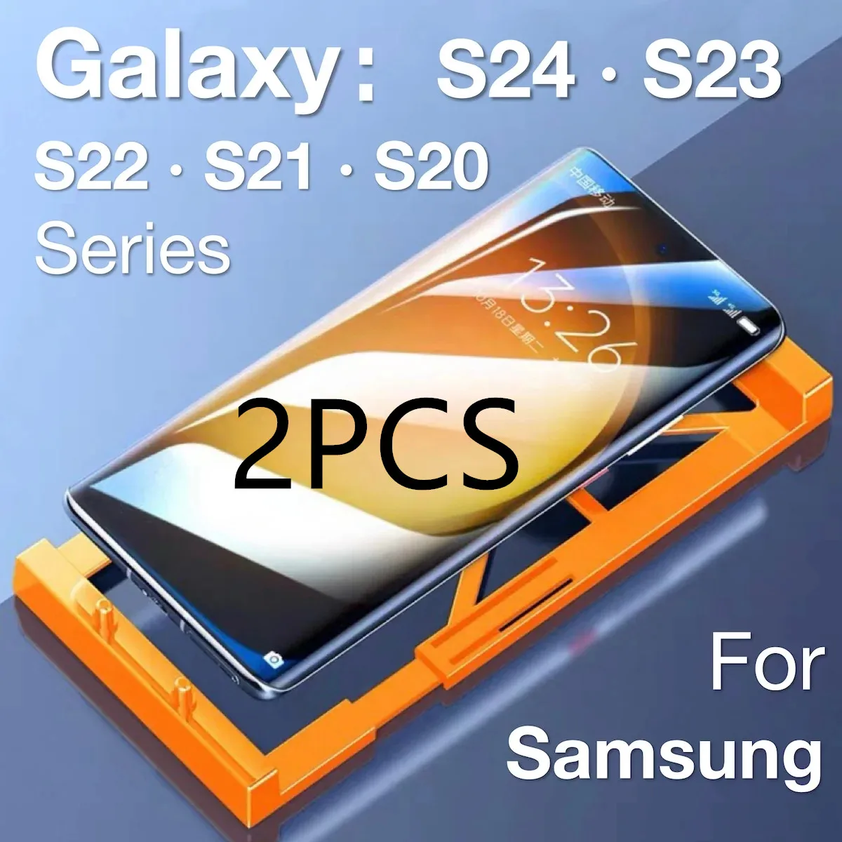 2PCS For Samsung Galaxy S24 Ultra S23 S22 S21 S20 S10 S9 S8 Note 20 10 9 8 Plus Screen Protector With Install Kit Not Glass