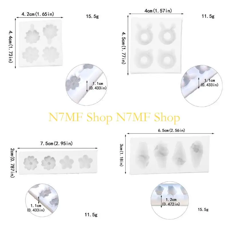 N7MF صيف الآيس كريم قوالب دونات المصاصة السيليكون قوالب الفندانت