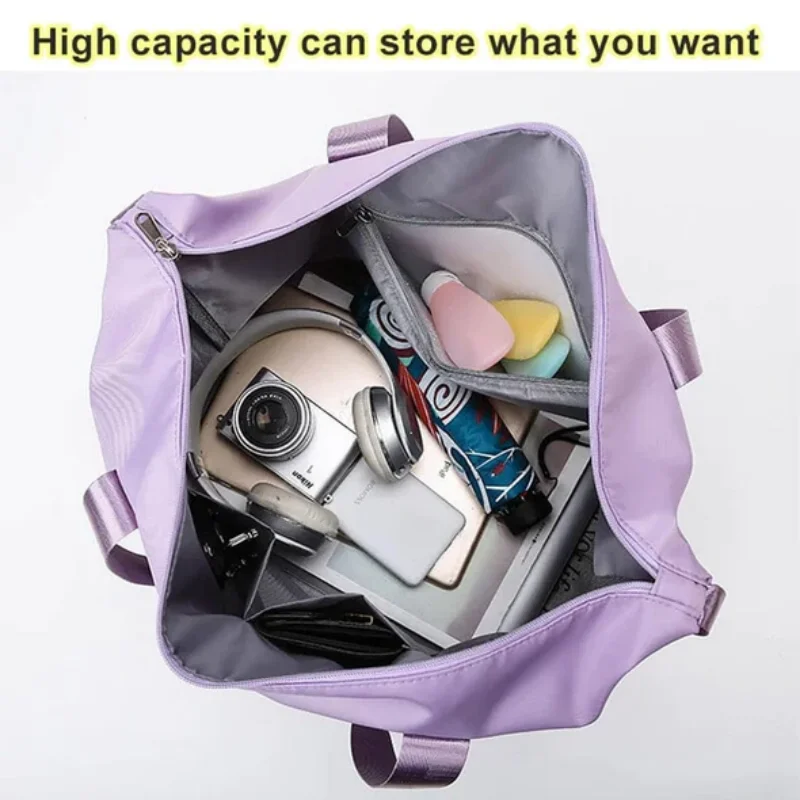 High-capacity Double-layer Wet Separation Travelling Bag Women Duffle Shoulder Bag Waterproof Handbags sport fitness Crossbody