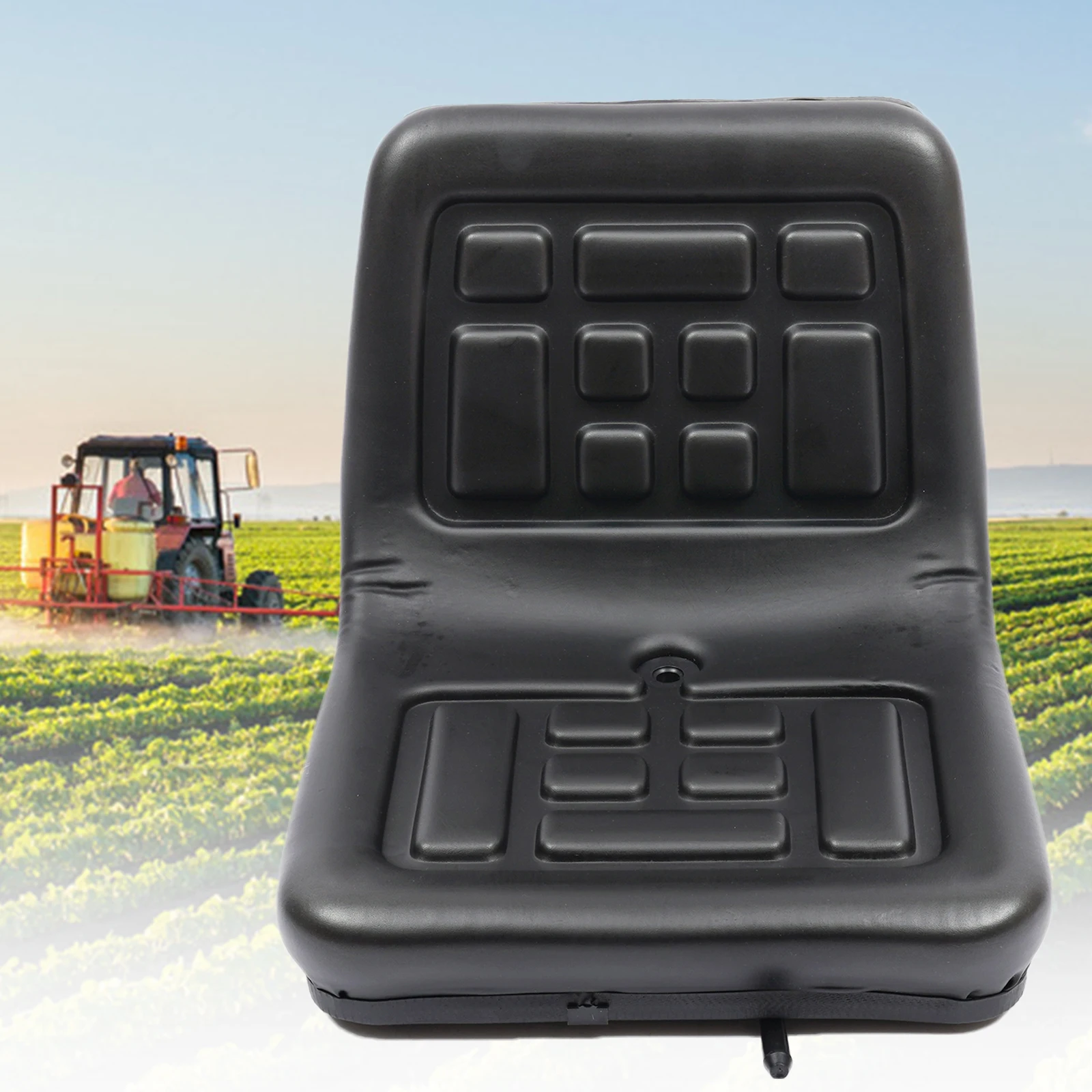 Tractor Seat Universal Forklift Seat Waterproof PU Material Horizontally Adjustable 36 x 35 x 30 cm