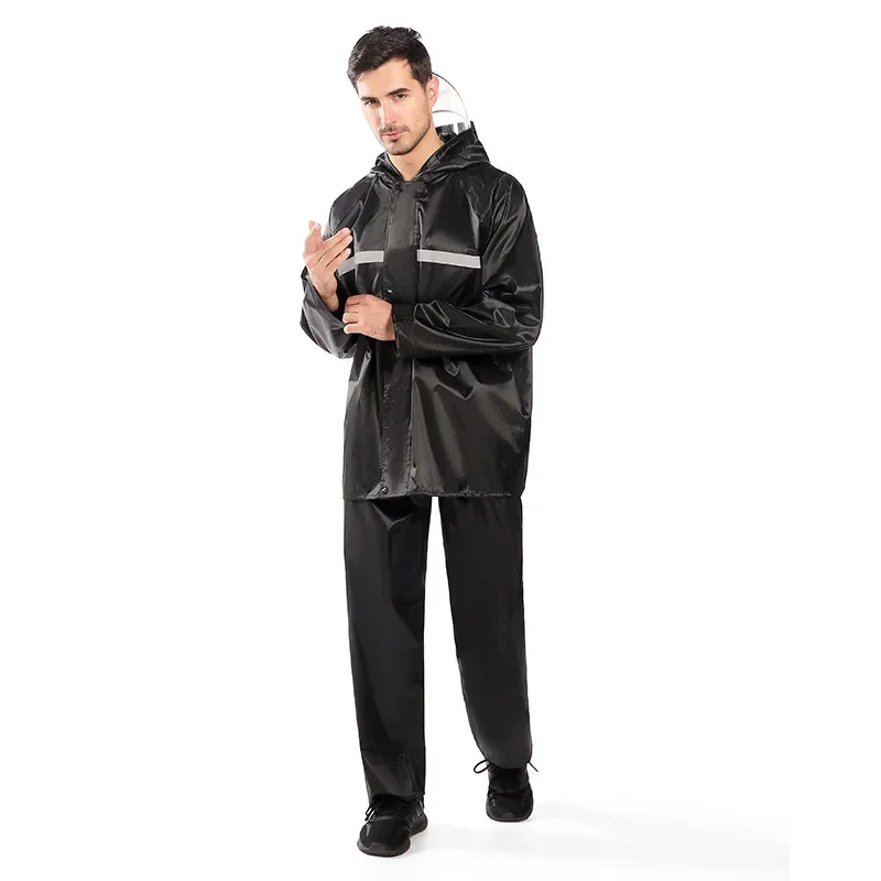 

PVC split raincoat reflective outdoor labor insurance hiking site riding raincoat rain pants