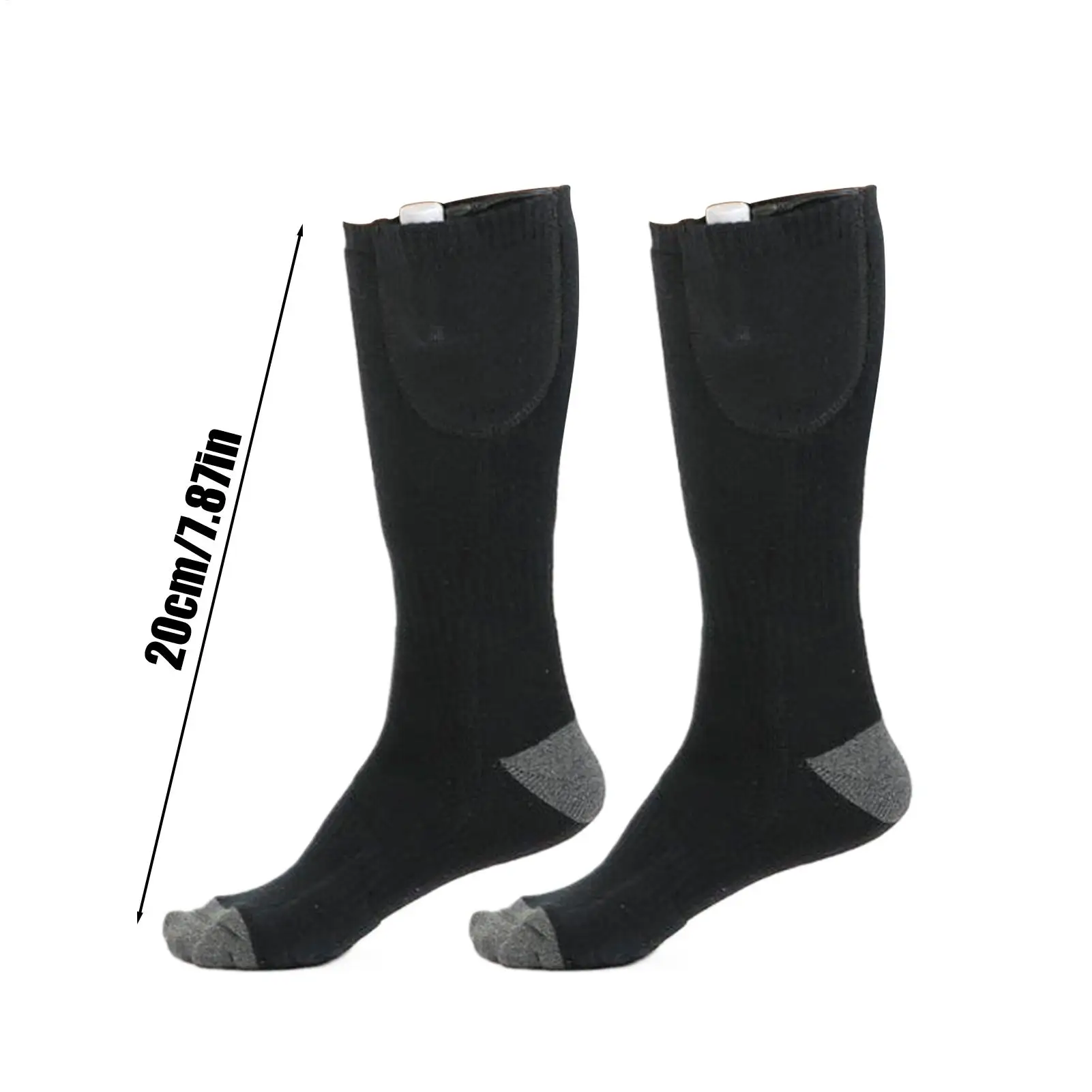 جوارب شتوية ساخنة مع صندوق بطارية جوارب دافئة 3 مستويات تسخين جوارب كهربائية للبالغين والنساء لراكبي الدراجات والتخييم على الجليد