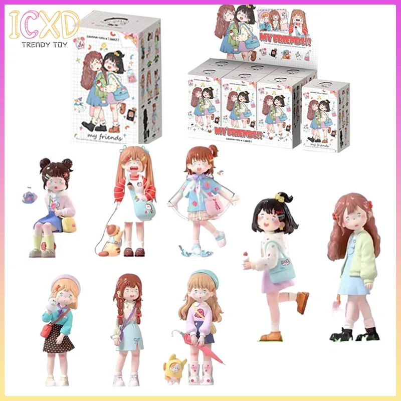 

Новая оригинальная слепая коробка Suki My Friends, милая модель куклы, украшения, мультяшный декор, игрушки, настольный орнамент, модель, милый подарок