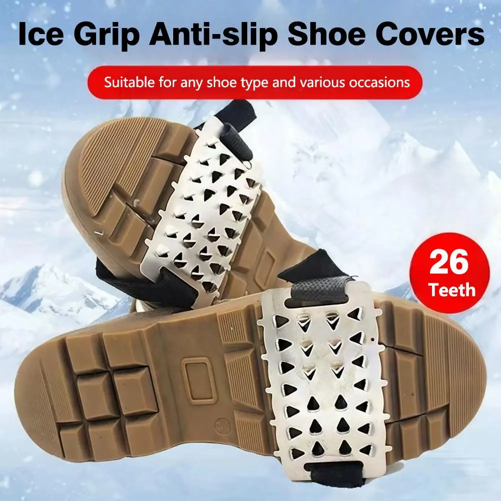 Anti-Slip Ice Cleats for Boots Shoes Shoe Spikes Snow Grips Cleats for Ice and Snow Anti-Slip Cleats for Hiking Fishing Walking