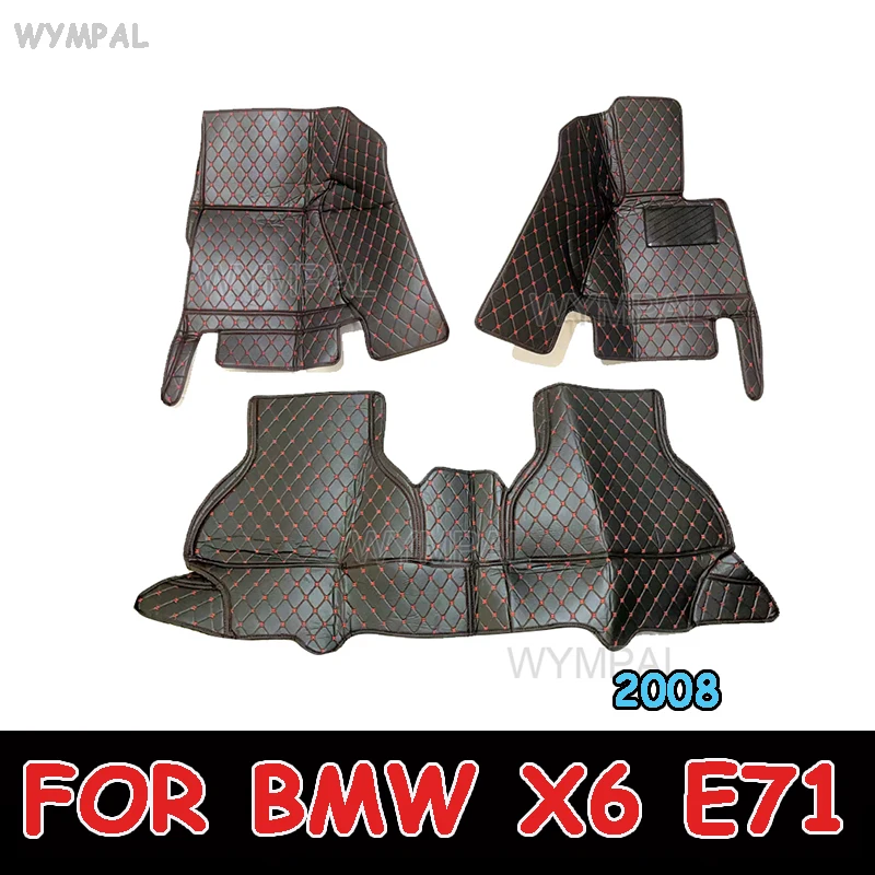 

Custom Automotive Car Floor Mats For BMW X6 E71 2008 2009 2010 2011 2012 Auto Luxury Leather Men Women Car Mats Full Coverage