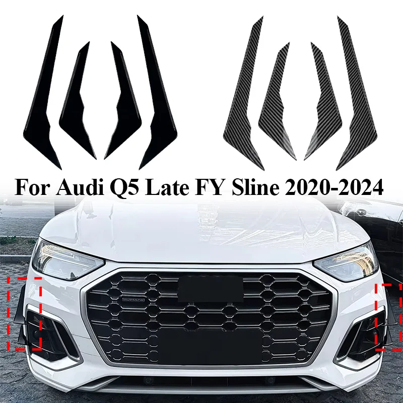 

Car Front Bumper Air Vent For Audi Q5 FY S-Line 2020-2024 Car Side Splitter Canard Decal Sticker Exterior Modification Trim