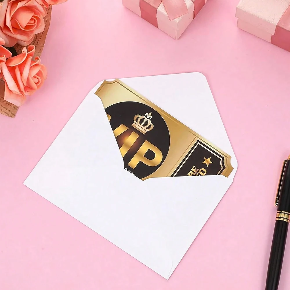 2/12/24 قطعة بطاقات دعوات الحفلات مع مغلفات موضوع حفلة عيد ميلاد الاحتفال الفيلم VIP دعوات الحفلات #3