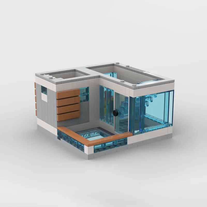 605 STKS Hot Selling MOC Moderne Familiehuis Modulaire Architectuur Modelbouw DIY Set Bakstenen Blokken Montage Speelgoed Vakantiegeschenken