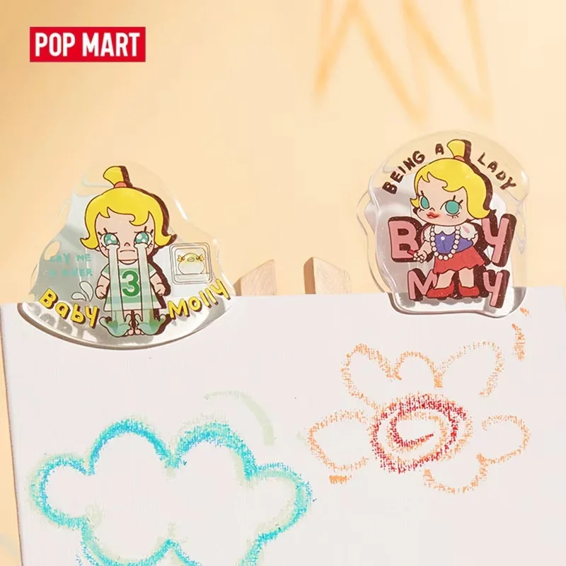 

POPMART Baby Molly When I Was Three Series - Acrylic Clip Blind Box Anime Action Figure Surprise Mystery Box Toys Cute Guess Bag