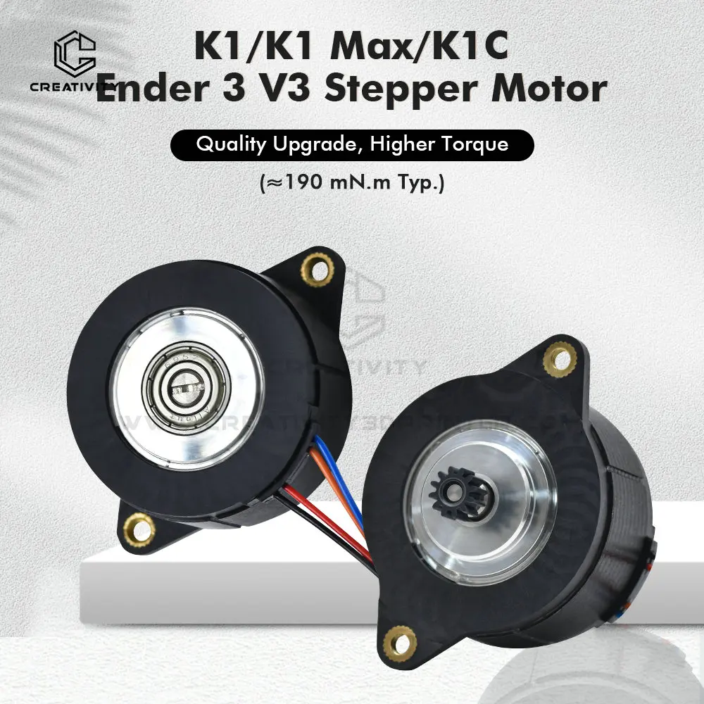 3D Printer K1/K1 Max Extrusion Extruder Motor 1.8 Degree Press 12 Tooth Gear Circular Stepper Motor for K1/K1 Max/ K1C