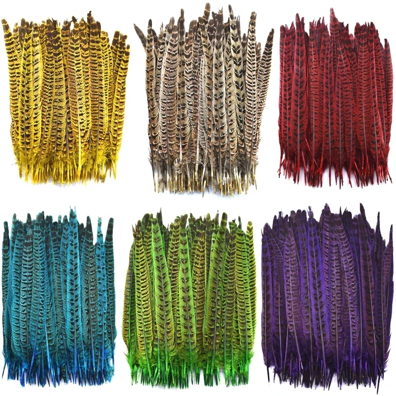 

10Pcs Colorful Natural Female Pheasant Feathers for Decoration Crafts Long Chicken Feather Decor Carnival Accessories Decoration