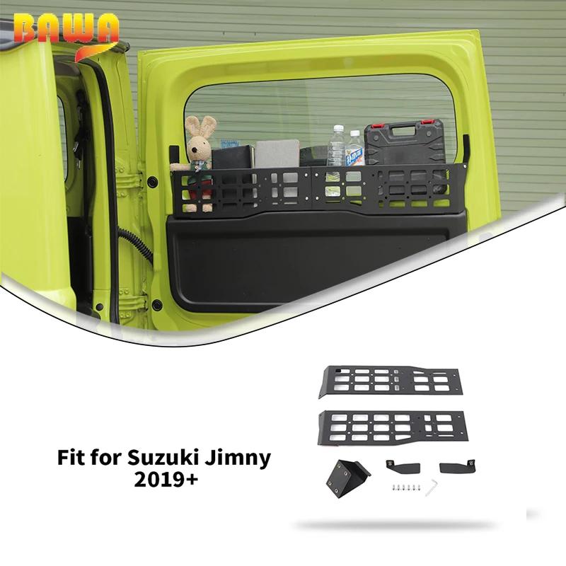باوا سيارة الباب الخلفي نافذة تخزين الضميمة رف صندوق تخزين لسوزوكي جيمي 2door 2019 2020 2021 2022 2023 2024 2025