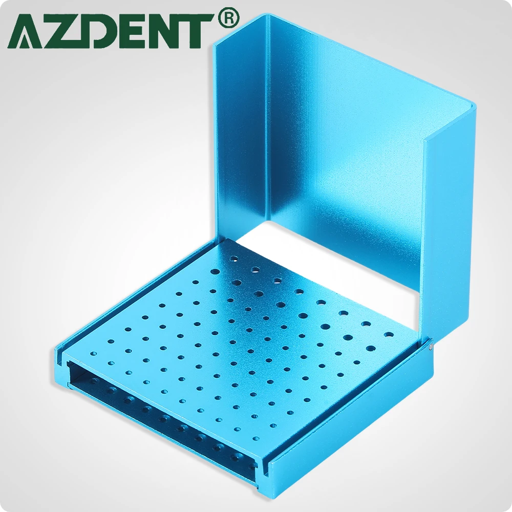 Azdent Dental Burs Holder For High And Low Speed 86 Holes Endo Box Cleaning Stand 135℃ Autoclavable Sterilizable Lab Tools