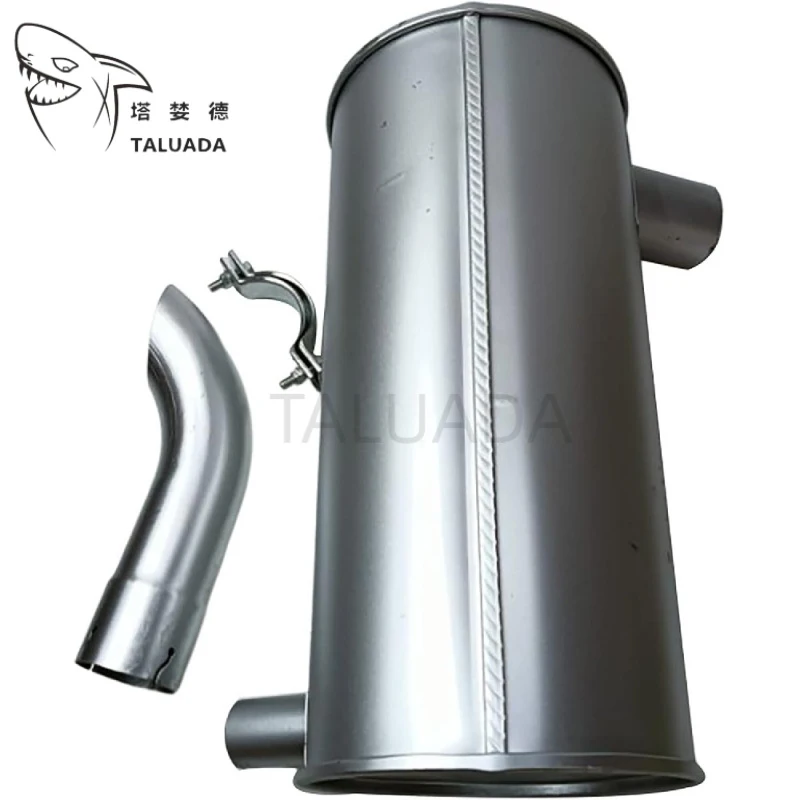 21.8 Inch Muffler 190-5781 For 305.5 306 307C 307D 308C 308D Excavator Engine Excauster with Pipe Alloy Tailpipe HIgh Quality