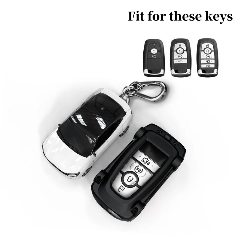 For Ford Fusion Mondeo Key Cover Car Model Key Protective Case Creative Personalized Gift Car Key Pack Buckle Accessories