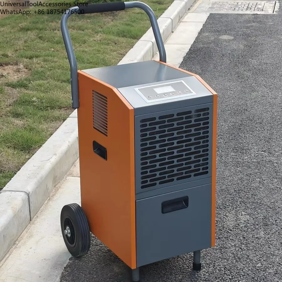 60L Commercial Dehumidifier with Mid-Time Amp Meter Portable Timber Air Dryer for Business Use