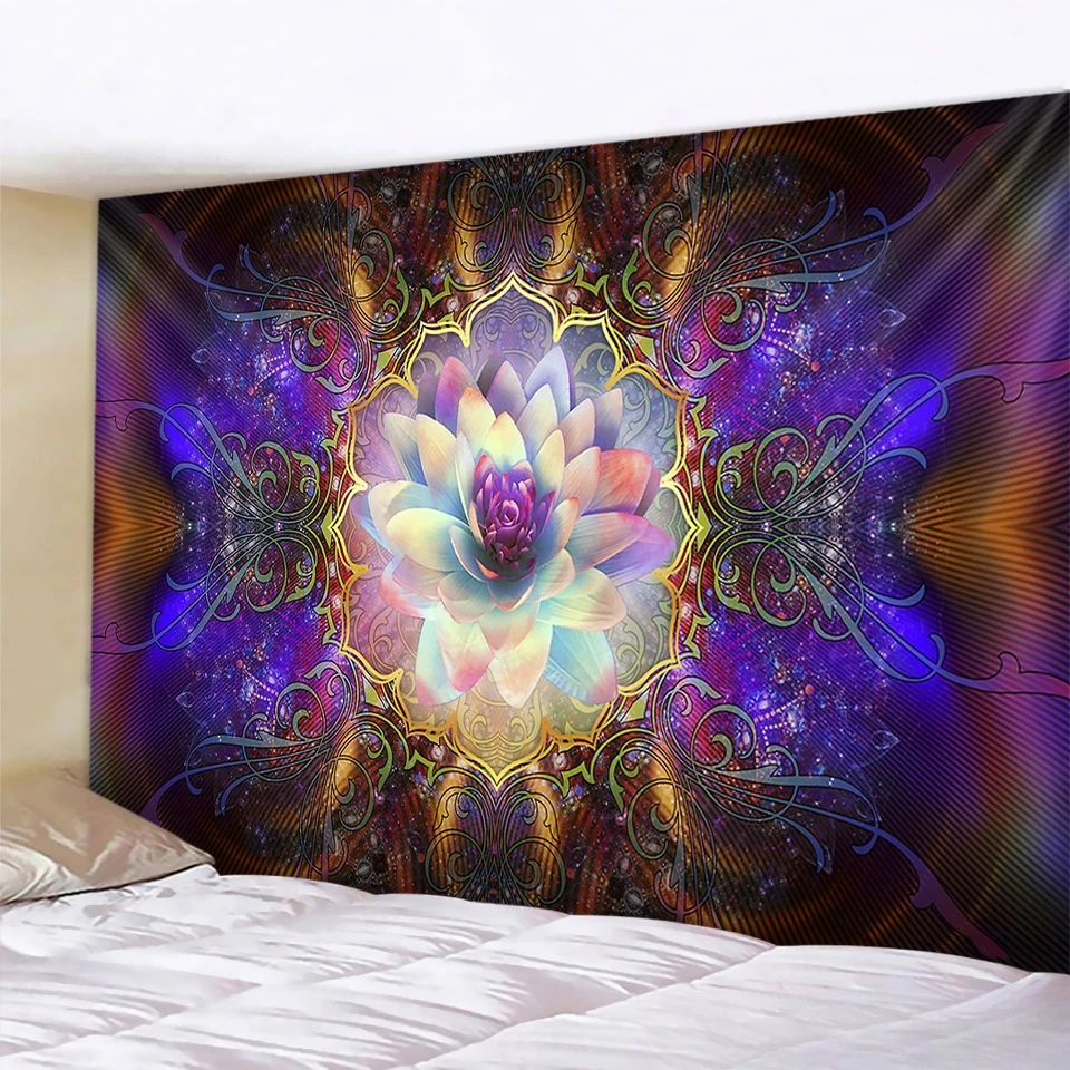 Colorful Wall Hanging Tapestries Mandala Tapestry Hippie Chakra Tapestry Boho Decor Wall Cloth Yoga Mats Bohemian Fabric