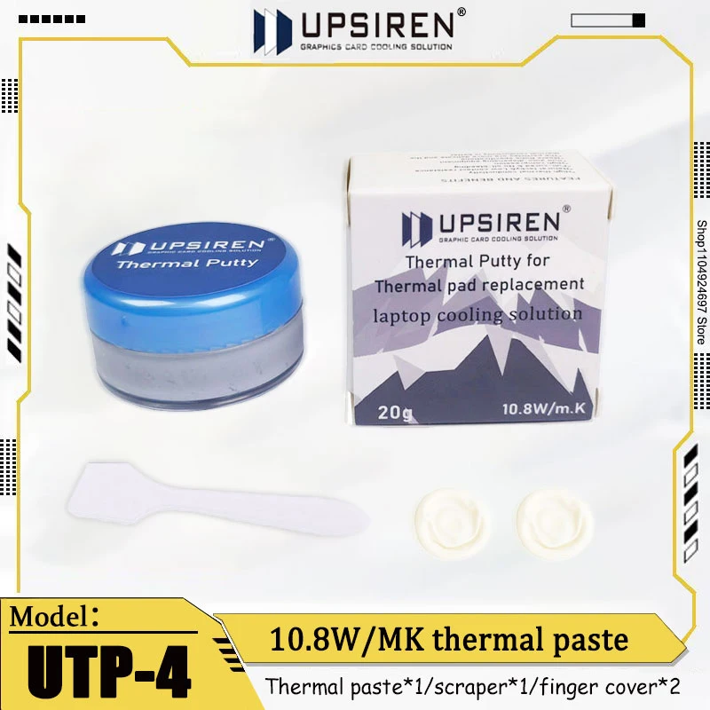 

UPSIREN UTP-4 Термопаста Специальная охлаждающая силиконовая смазка для видеокарты процессора ноутбука 10,8 Вт/MK Высокоэффективная охлаждающая паста