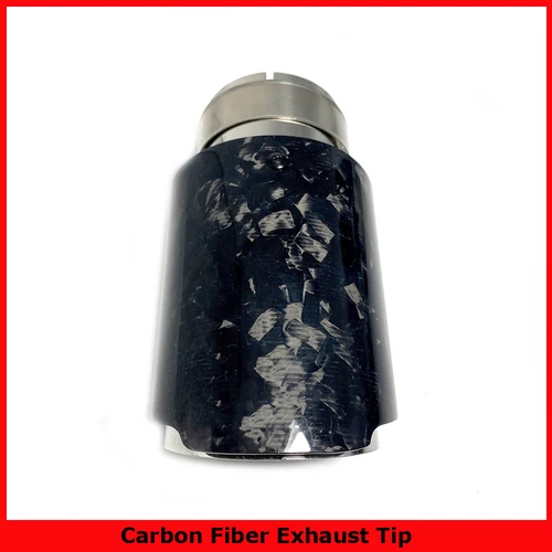 Akrapovic용 자동차 광택 단조 탄소 섬유 배기 시스템 머플러 파이프 팁, 스트레이트 범용 스테인레스 머플러 장식 