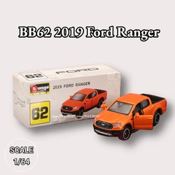 Bburago 1:64 Miniature Car Model, BB62 2019 Ford Ranger Scale Diecast Vehicle Replica Collection Toy for Boy