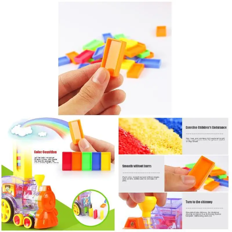 Train  Blocks Building Stacking Toy Gift For Boys Girls Kids
