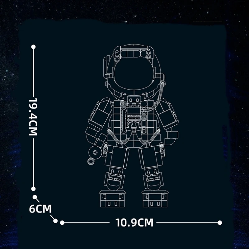 Wahadłowiec miejski satelita rakieta klocki stacja kosmiczna Saturn astronauta rysunek człowiek zestaw klocków prezent dla chłopców