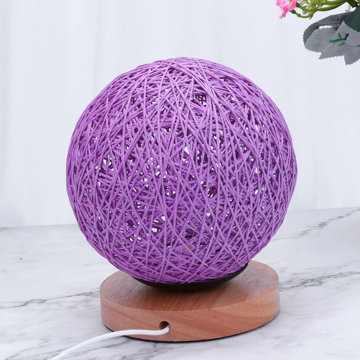 

Creative Night Shaped Night Lamp Purple 15Cm Wooden Rack Bedside Decor Room Bedroom Desk Lamp Table Decoration