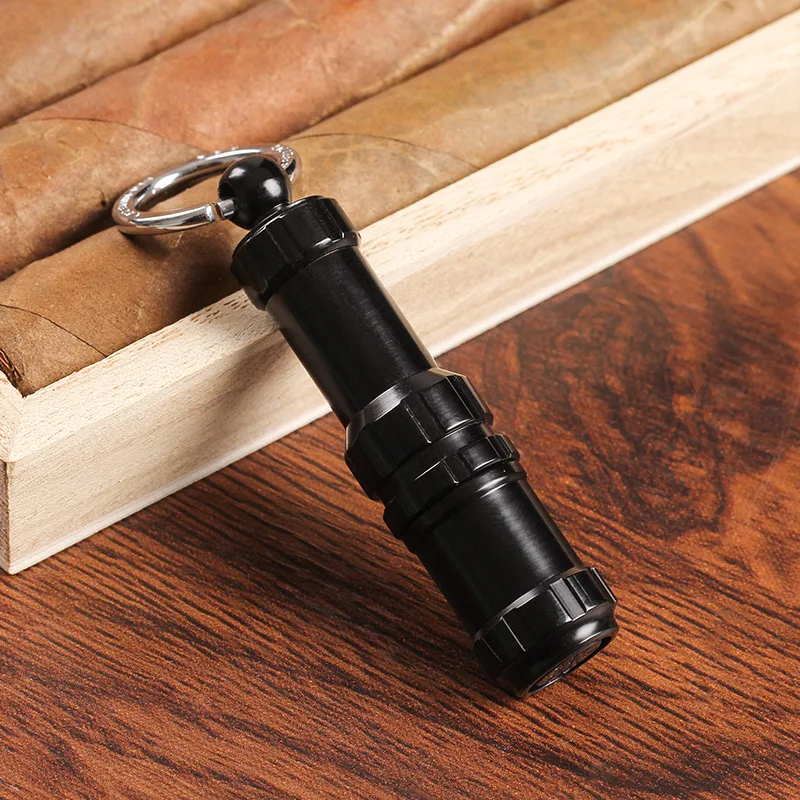 Jifeng 2 in 1 Pointed Cigar Drill Creative Portable Blade Sharp Cigar Scissor Punch cutter Guillotine Accessories Men GIfts