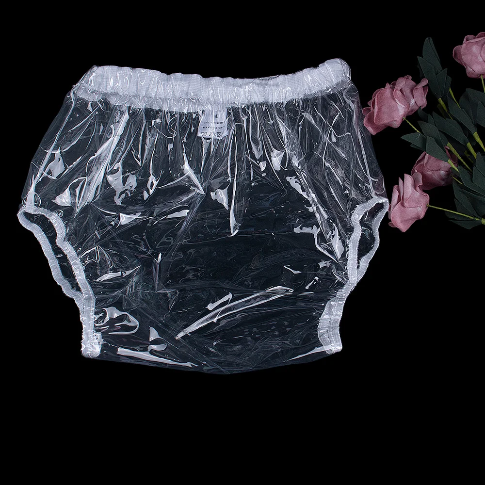 1 قطعة واضح الكبار بولي TPU مقاوم للماء سلس البول حفاضات مرونة قابلة لإعادة الاستخدام حفاضات السراويل لكبار السن المعاقين دروبشيبينغ