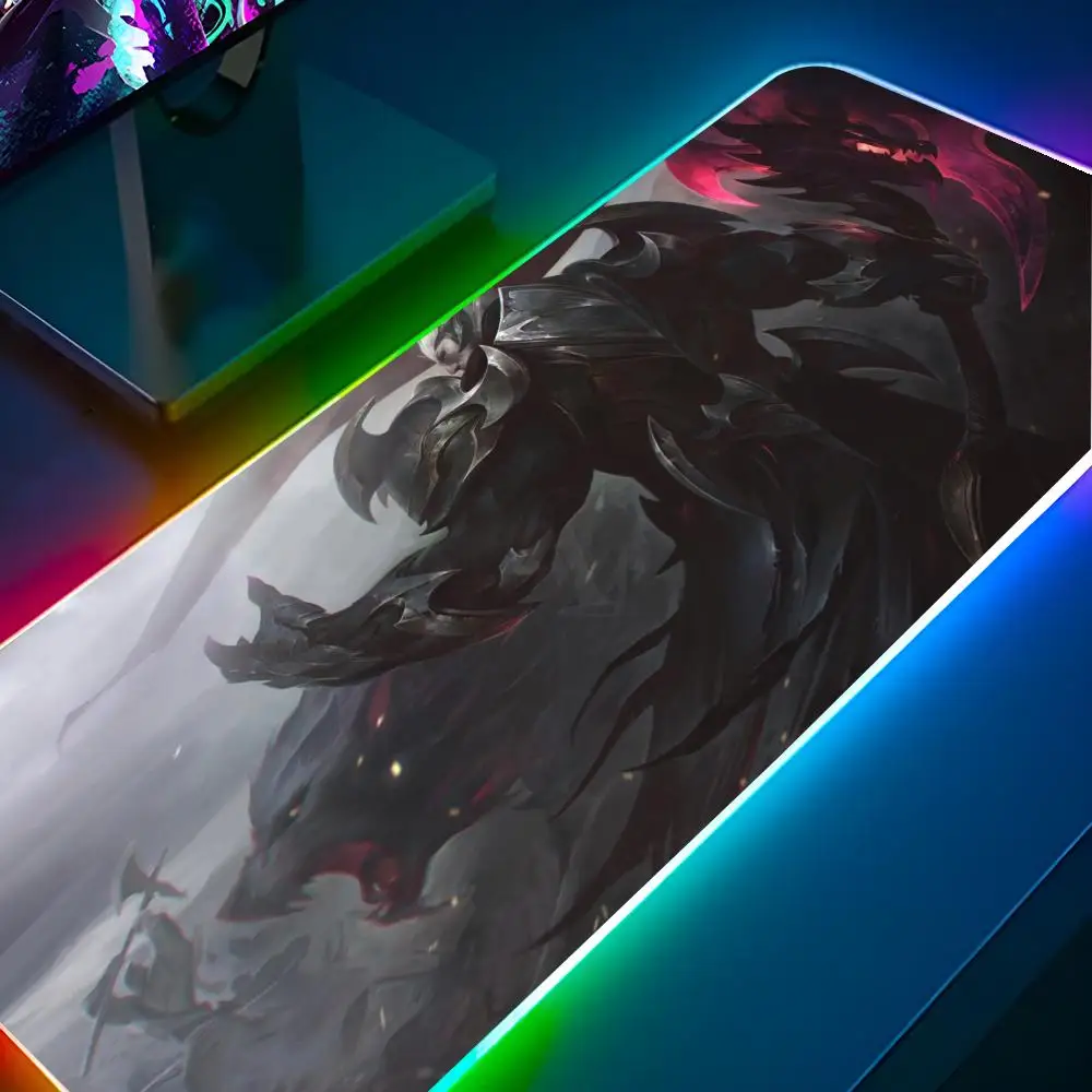 Darius League of Legends   Mouse Pad RGB Pc Gamer Keyboard LED Glowing mause pad Mats Rubber Cute Cartoon Gaming Computer csgo l
