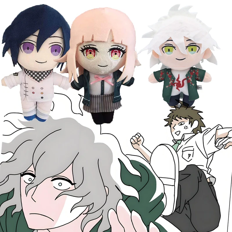 

Anime Danganronpa Plush Toys Cartoon Dangan Ronpa Oma Kokichi Komaeda Nagito Snowdrops Stuffed Dolls Christmas Plushies Gifts